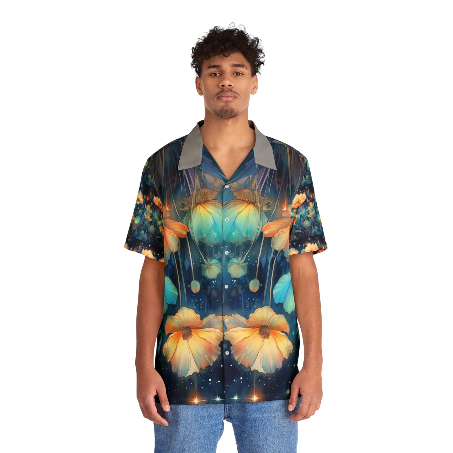 Orangie Flowers - Hawaiian Style Shirt