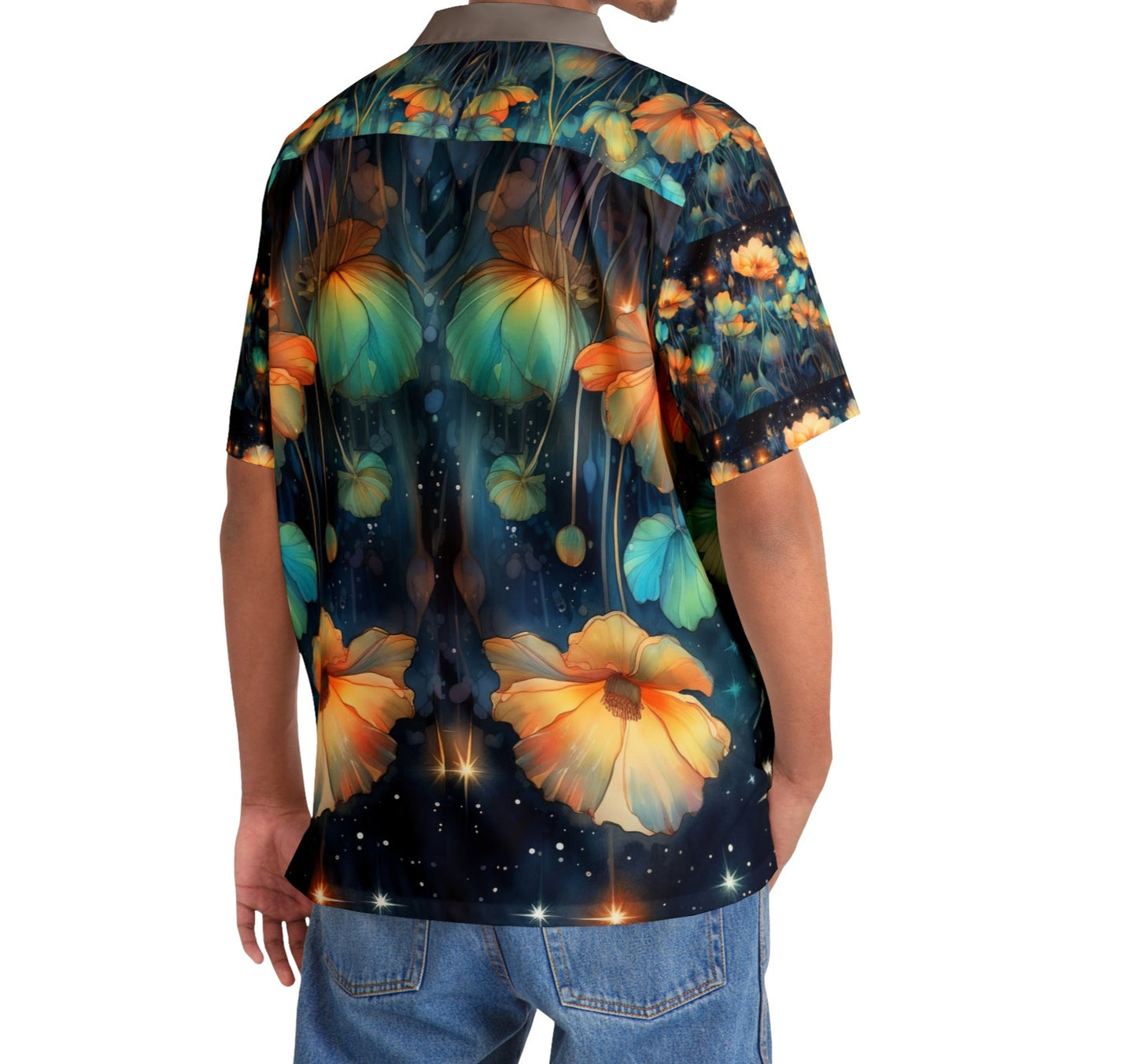 Orangie Flowers - Hawaiian Style Shirt