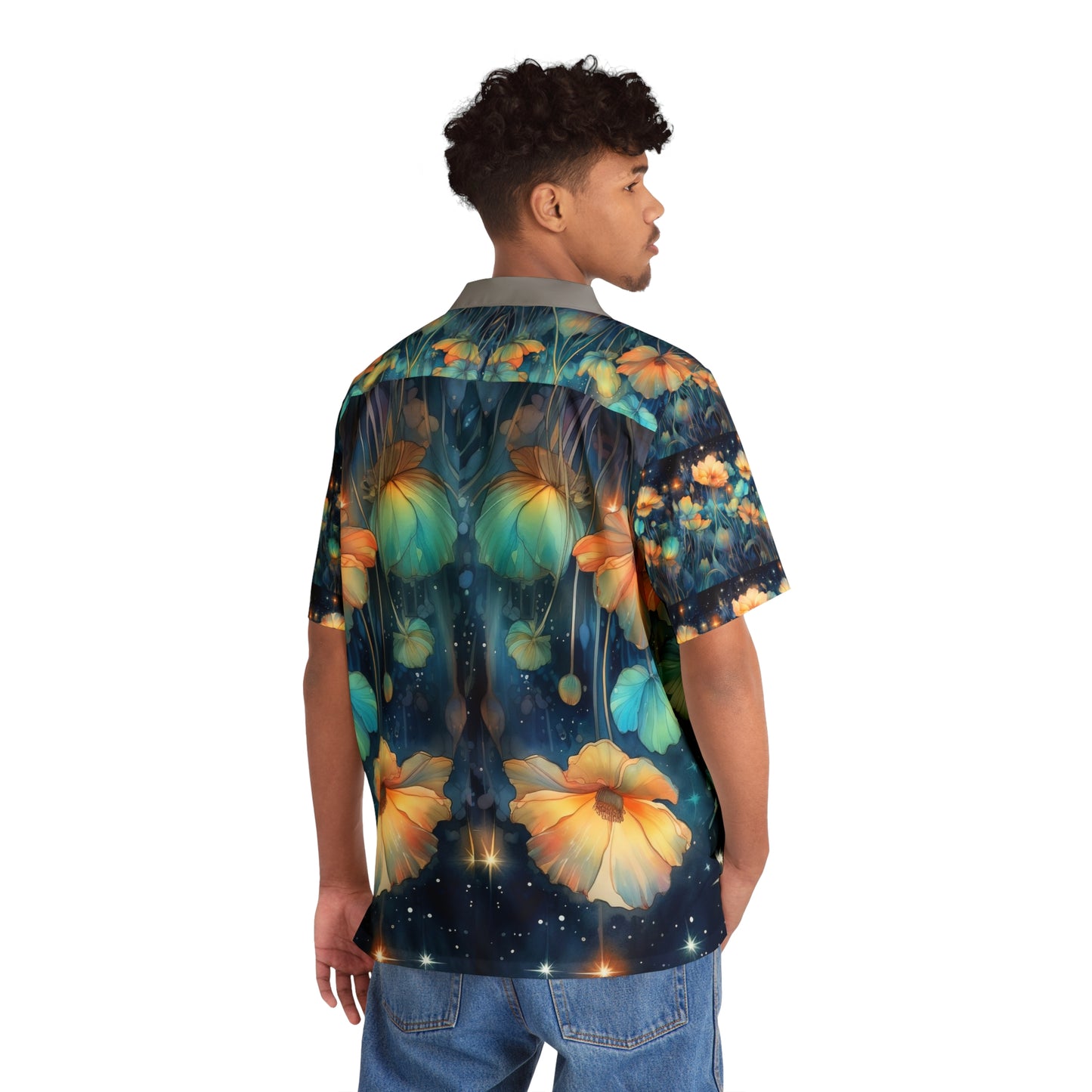 Orangie Flowers - Hawaiian Style Shirt