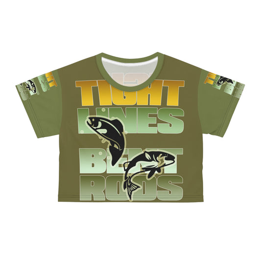 Tight Lines Bent Rods - Crop Tees For You