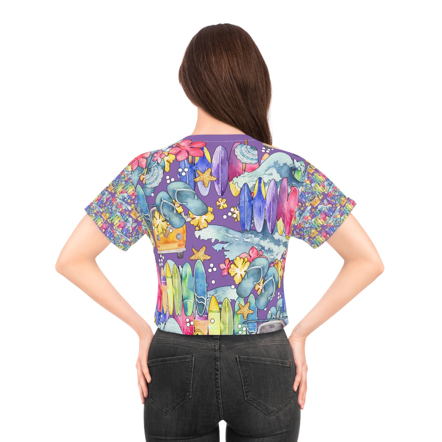 Surfing Fantasy - Crop Tee For You (AOP)