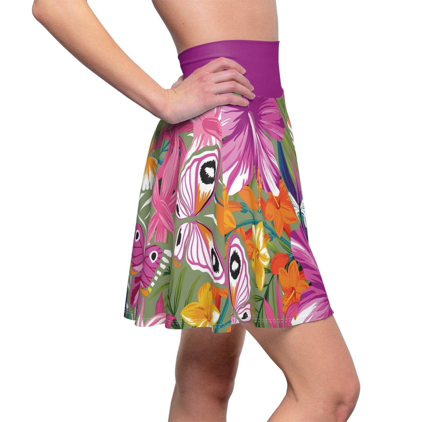 Pink Flora - Skater Skirts For You